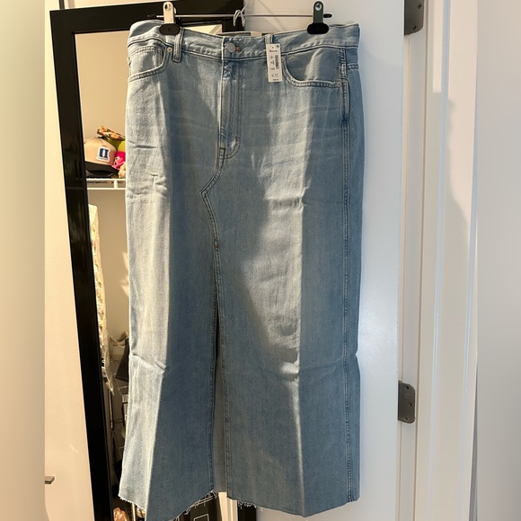 Madewell Rilee Denim Midi Skirt Fitzgerald wash size 31 NWT - Picture 4 of 8